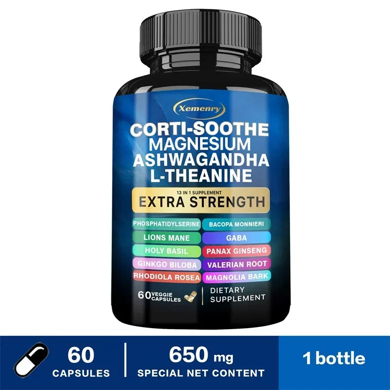 Natural Cortisol Support with Magnesium & Ashwagandha | Relaxation Aid