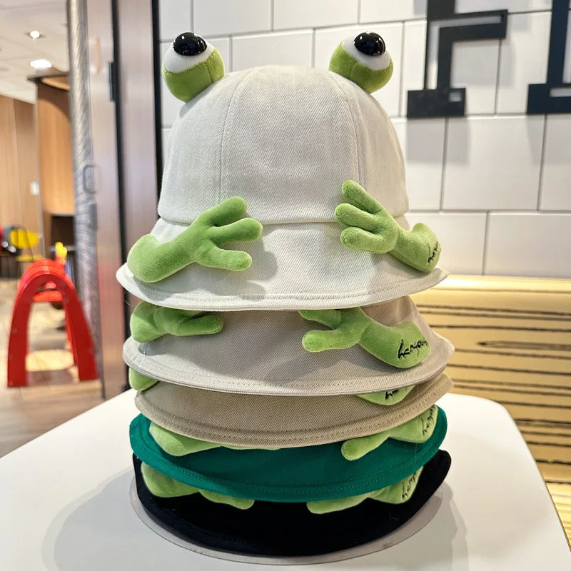 Cute Big Eyes Frog Bucket Hats | Stylish Sun Protection Cap