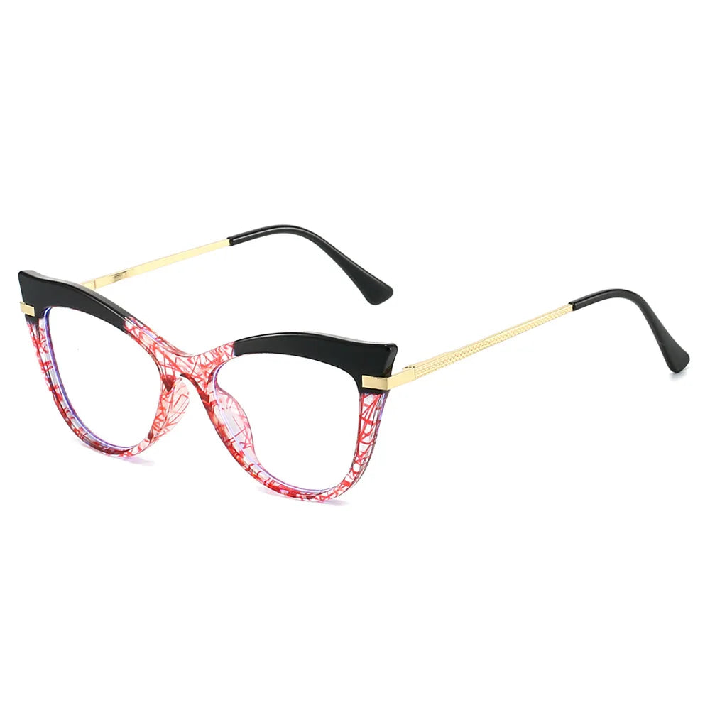 Gradient Cat-Eye Glasses | Retro Y2K Style for Fashion Enthusiasts