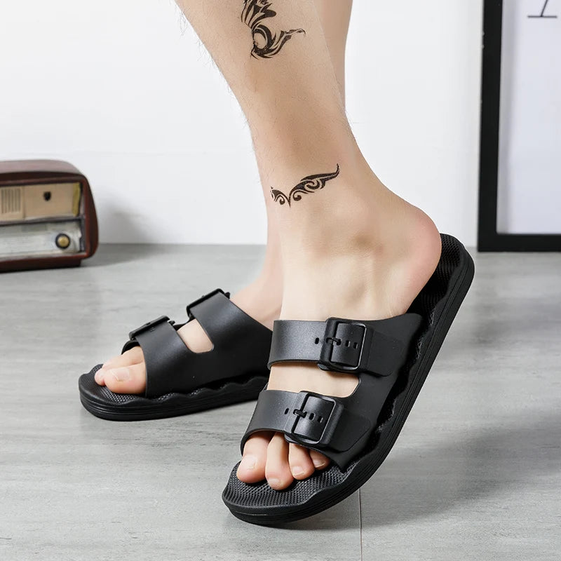 Comfortable Adjustable Men's Summer Slippers | Lightweight Beach Sandals