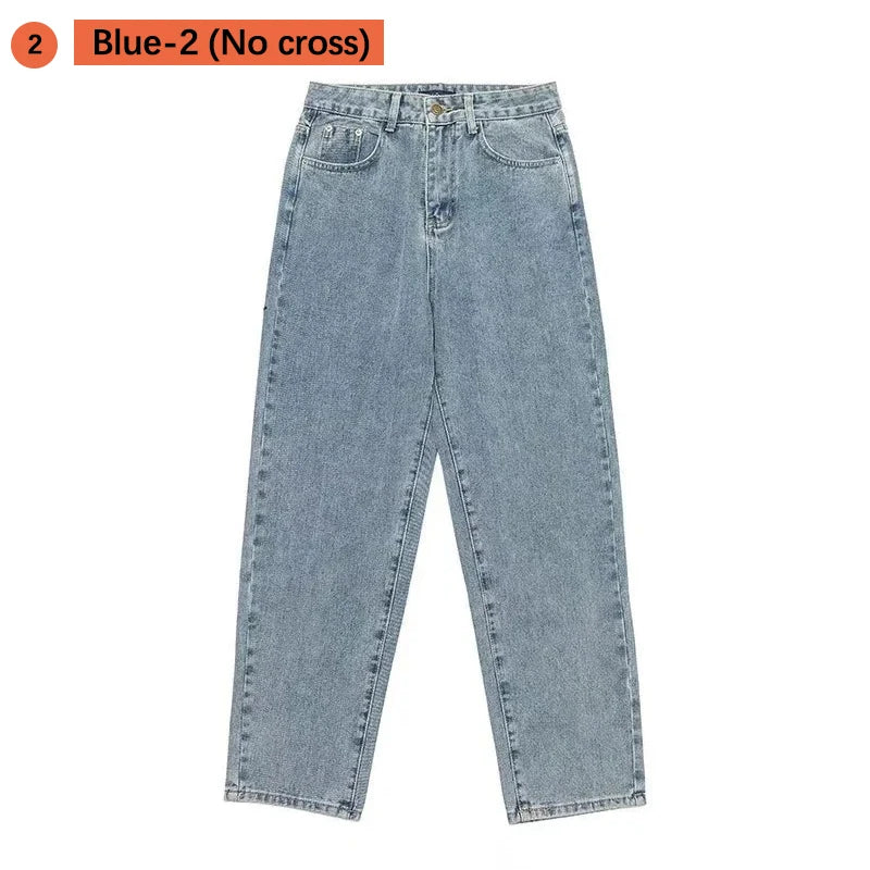 Men's Baggy Wide Leg Jeans | Casual Streetwear Denim Pants
