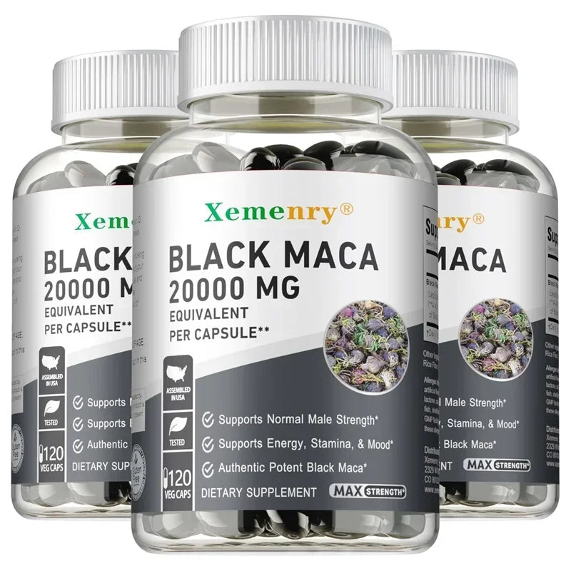 Black Maca Root Capsules | Enhance Energy & Reproductive Health