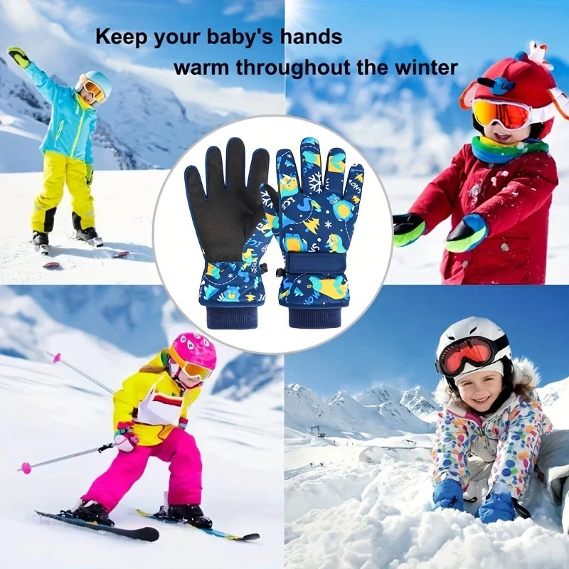 Guantes de esquí de invierno para niños | Cálidos y con diseños bonitos para los pequeños