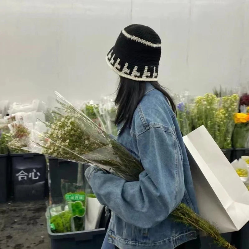 Women's Flower Crochet Bucket Hat | Handmade Spring Summer Style