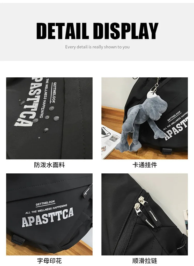 Outdoor Motorcycle Sport Travel Crossbody Bag Tactical Multifunction Waterproof Single Shoulder Backpack Unisex Casual Chest Bag