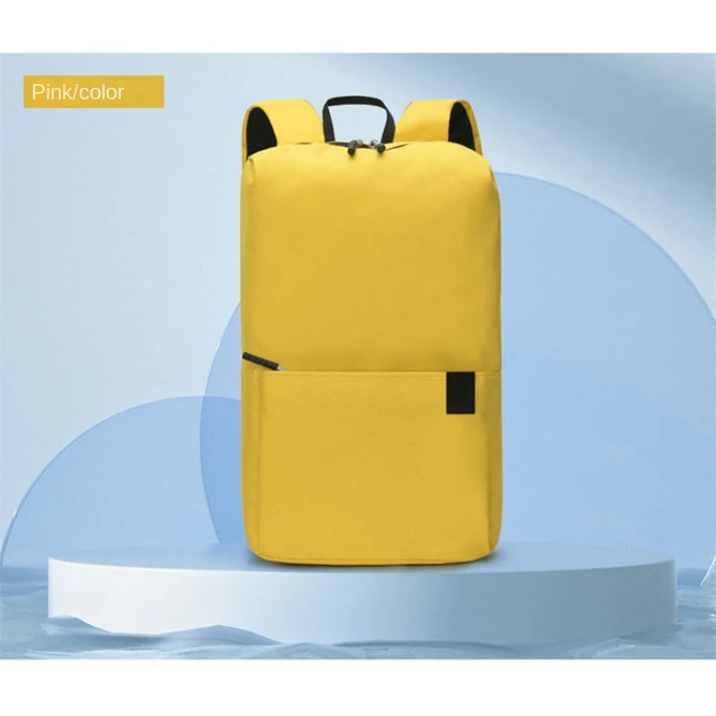 Solid color backpack colorful outdoor student bag small backpack travel bag training class school bag