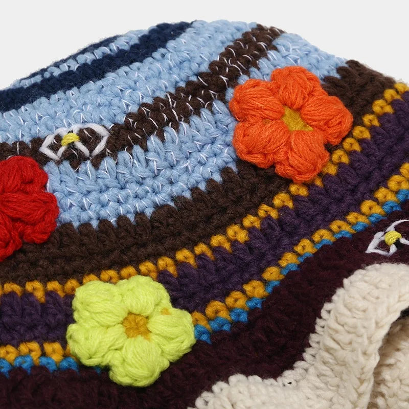 Women's Flower Crochet Bucket Hat | Handmade Spring Summer Style