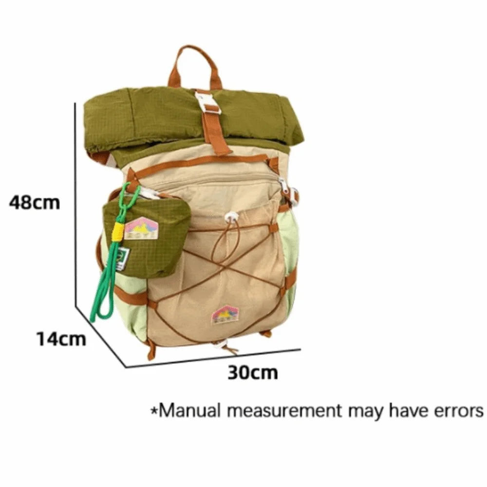 Waterproof Color-Blocked Large-Capacity Outdoor Backpack