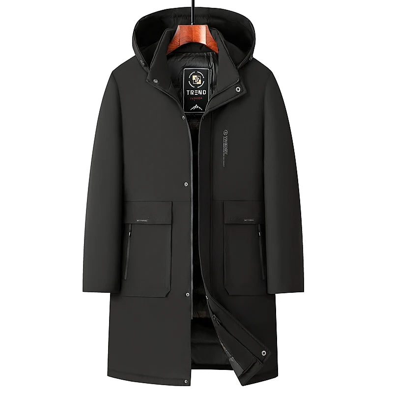 Chaqueta casual de cuero sintético para hombre | Abrigo elegante de invierno