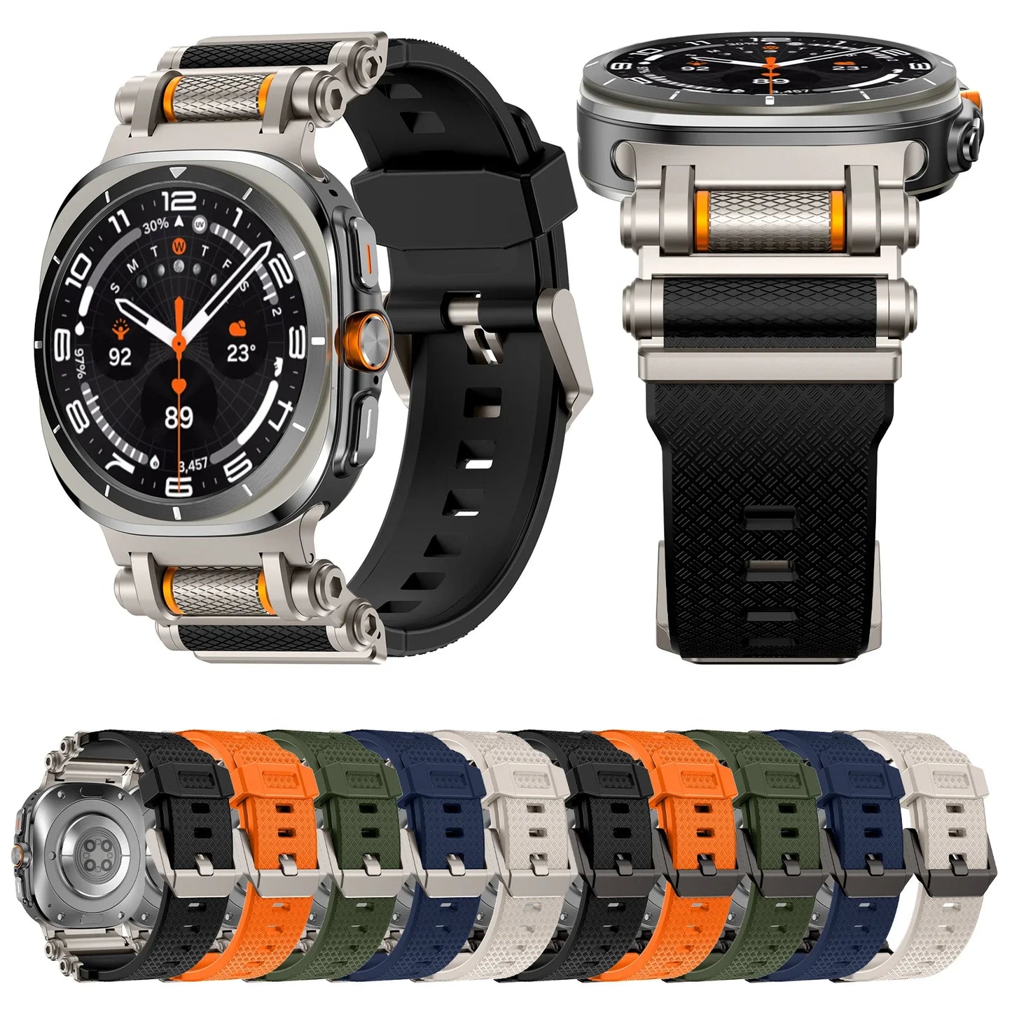 Luxury Silicone Sport Band for Galaxy Watch Ultra 47mm | No Gaps Design