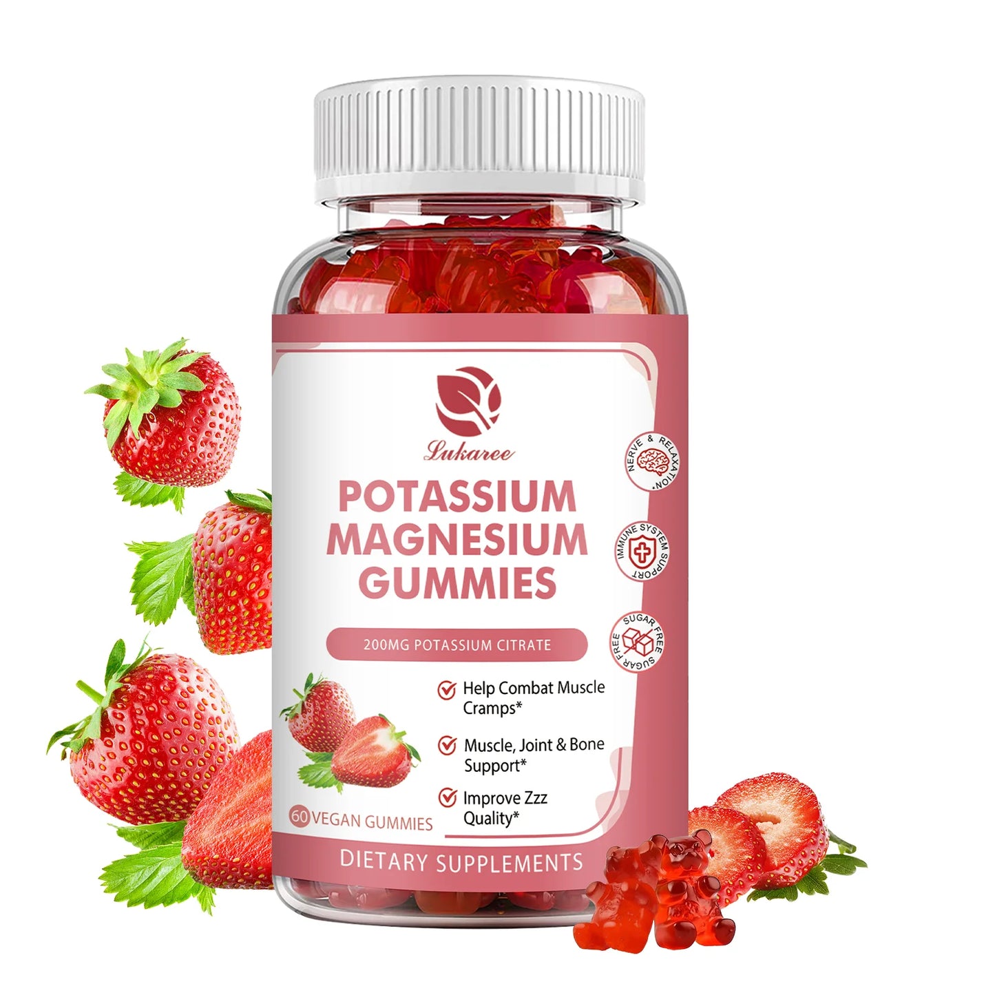 Potassium Magnesium Gummies for Better Sleep & Mood Support