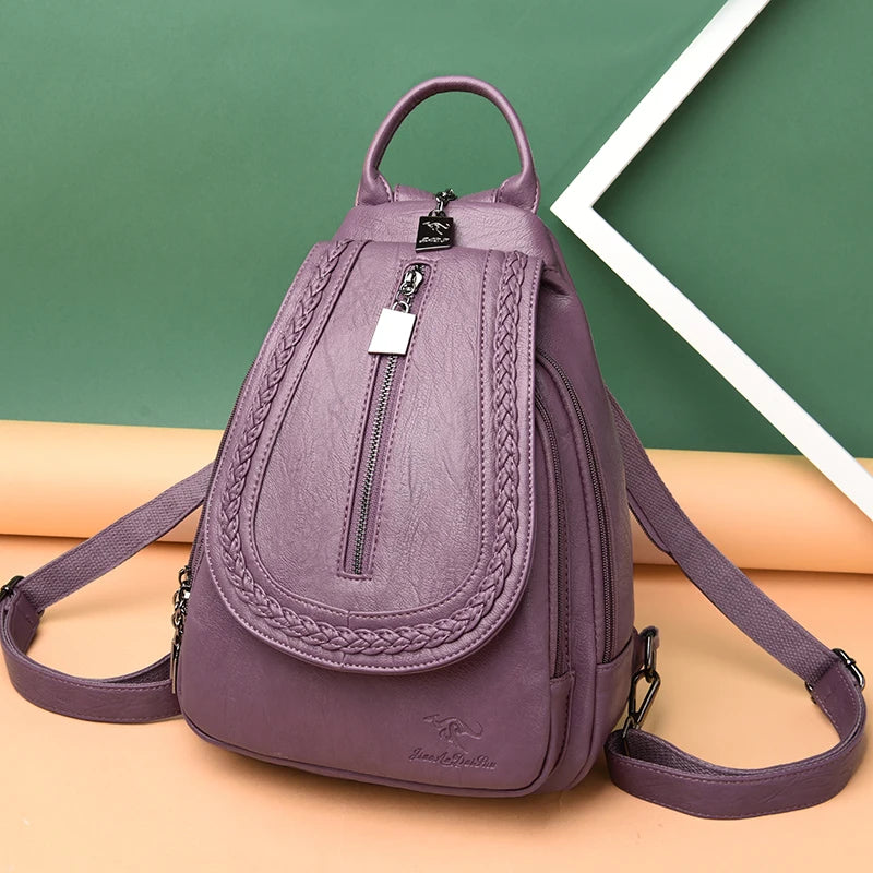 Stylish Women's Leather Backpack | Chic Travel Bag for All Occasions