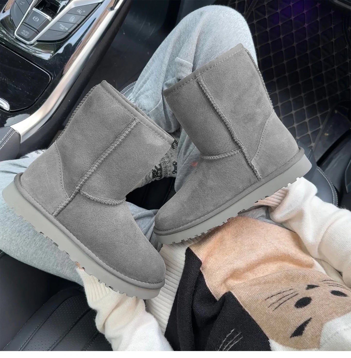 Women's Sheepskin Wool Snow Boots | Warm Winter Ankle Boots