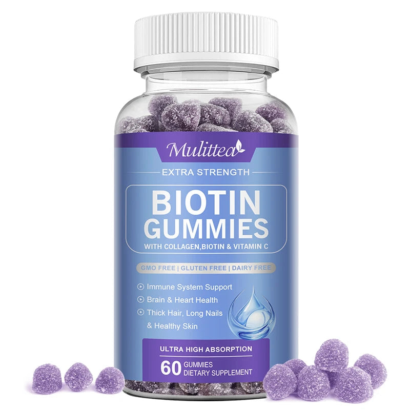 Collagen Biotin Gummies | Support Skin, Hair & Nails Health