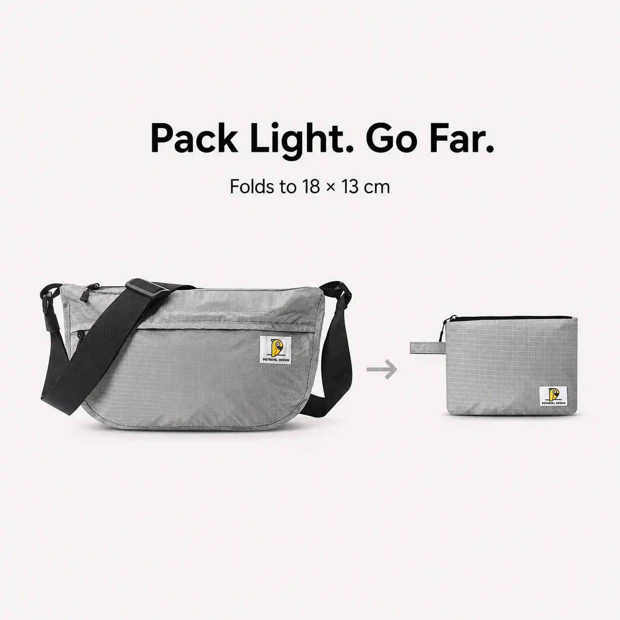 Ultralight Waterproof Crossbody Sling Bag for Travel & Daily Use