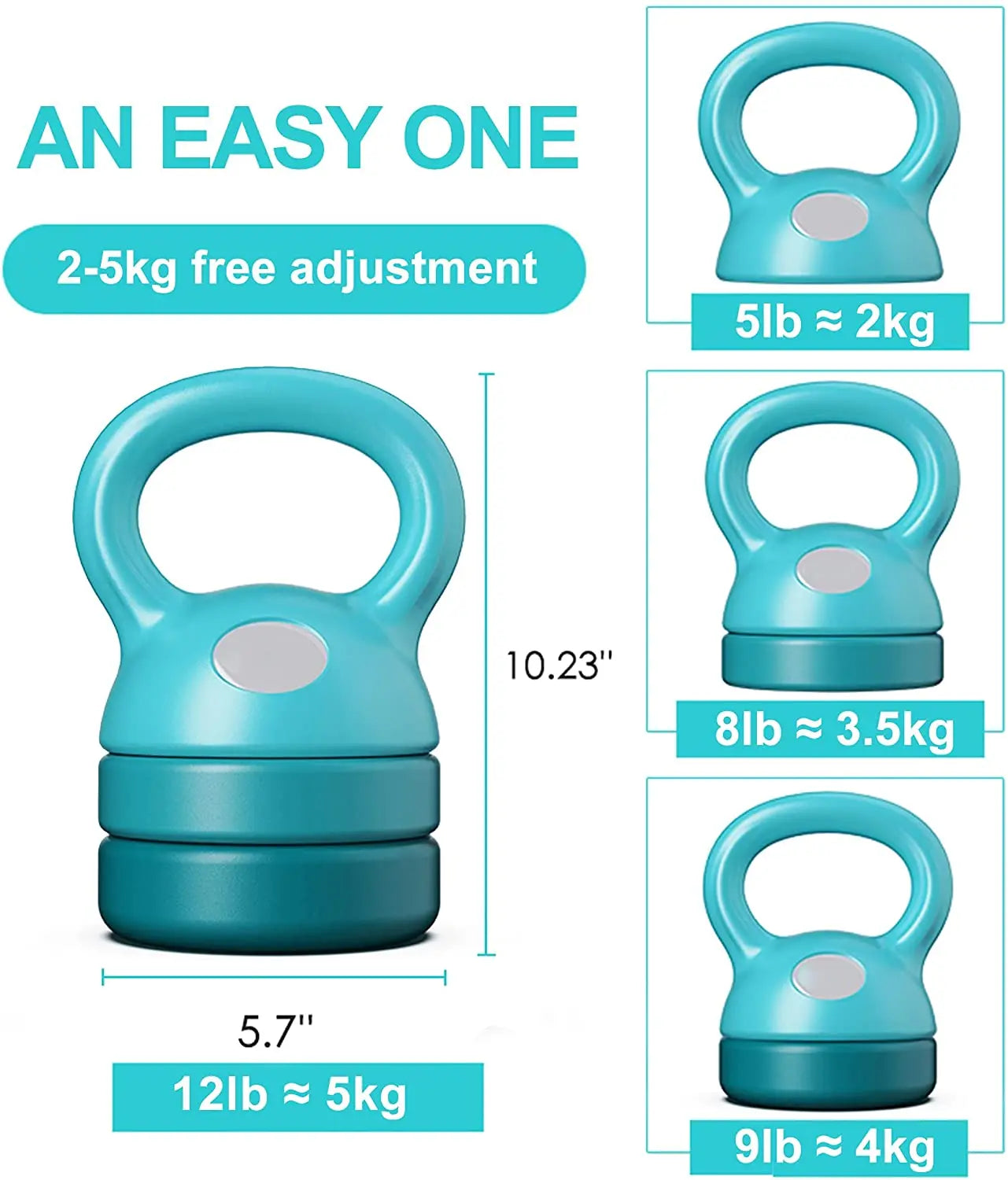 Custom Adjustable Weight Lifting Kettlebell Set for Strength Training