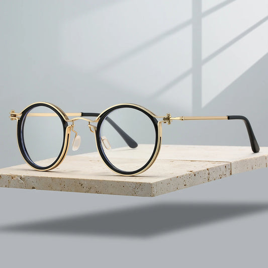 Stylish Retro Round Glasses | Chic Blue Light Blocking Eyewear 2026