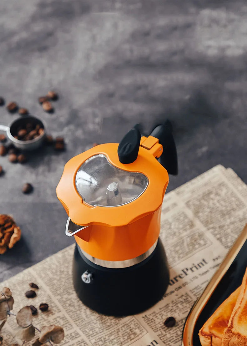Colourful Moka Pot Set | Classic Espresso Maker for Outdoor Use