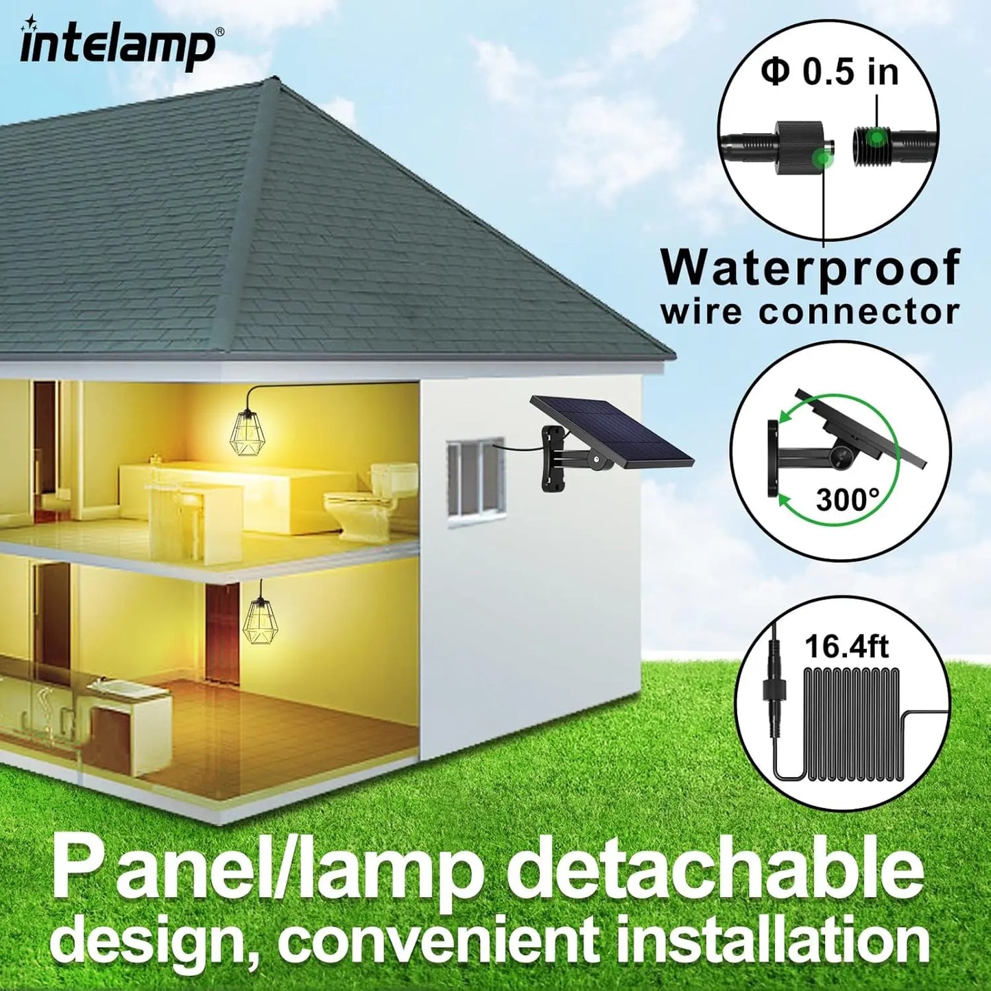 Solar Pendant Light | Elegant Solar Shed Lighting for Your Garden