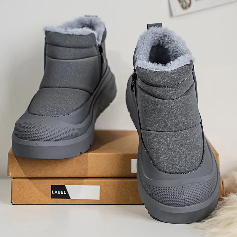 Men's Warm Plush Snow Boots | Cozy Winter Ankle Shoes