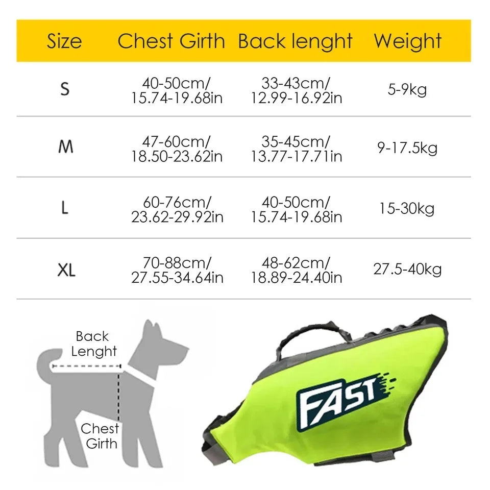 Best Pet Swimming Life Jacket | Adjustable Reflective Dog Vest