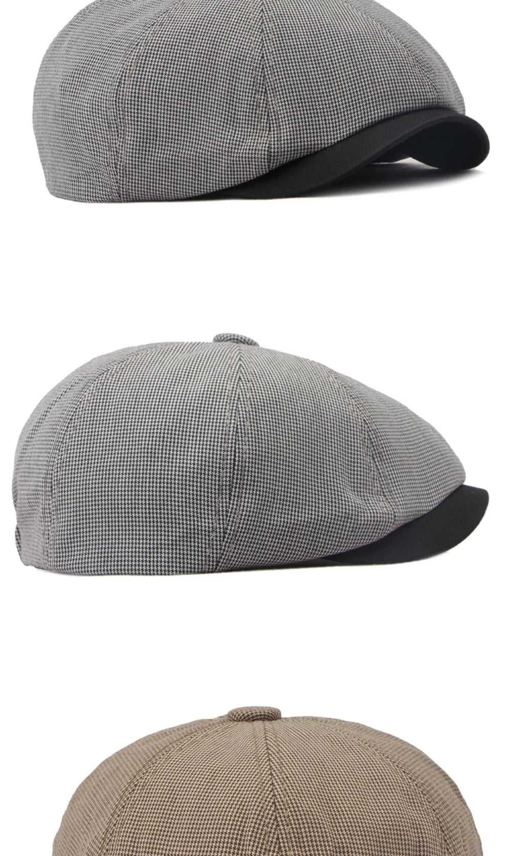 Unisex Plaid Beret Caps for Spring & Summer | Fashionable Flat Hats