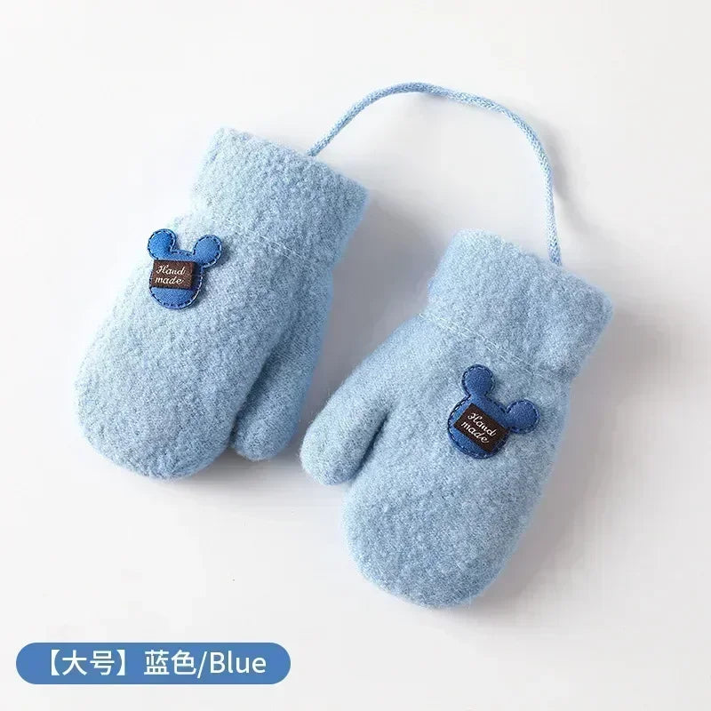 Warm Winter Mittens for Kids | Plush Mohair Gloves for Girls & Boys