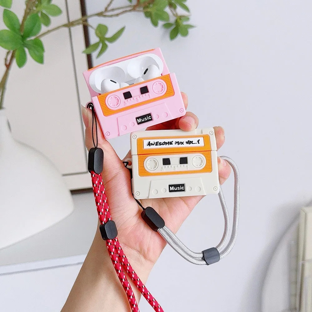 Funny Classic Tape Style Protective Case for AirPods Pro 2