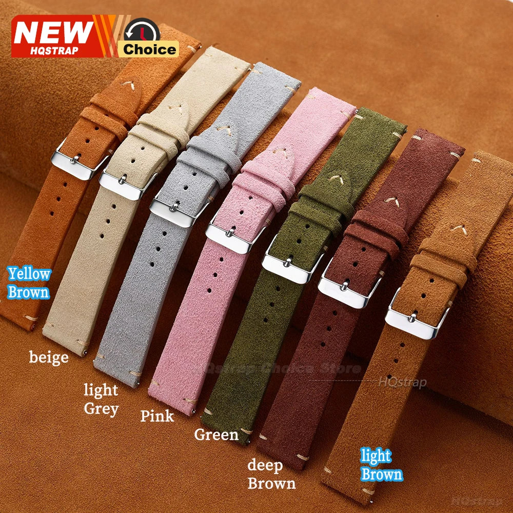 Soft Suede Watch Straps | Adjustable Quick Release Bands for Watches
