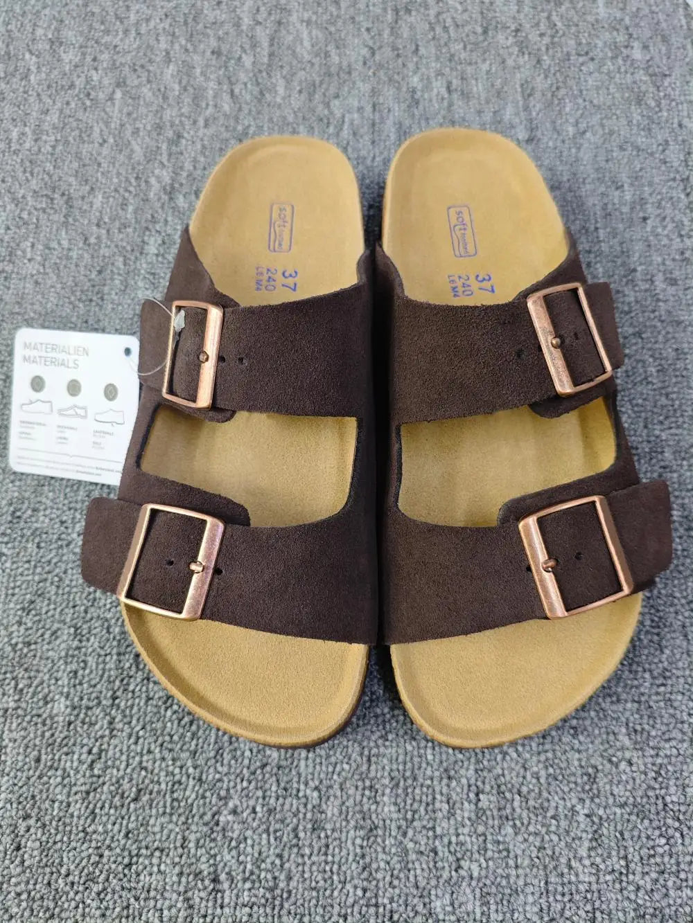 Unisex Double Buckle Flat Beach Slide Sandals | Casual Summer Comfort