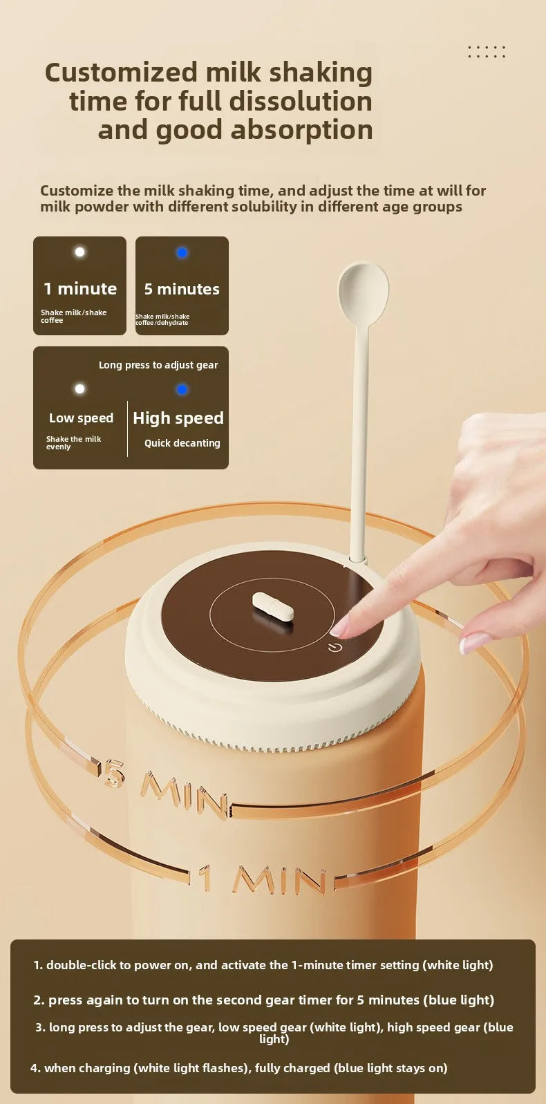 Portable Electric Mixing Cup | USB Charging Shaker for Drinks