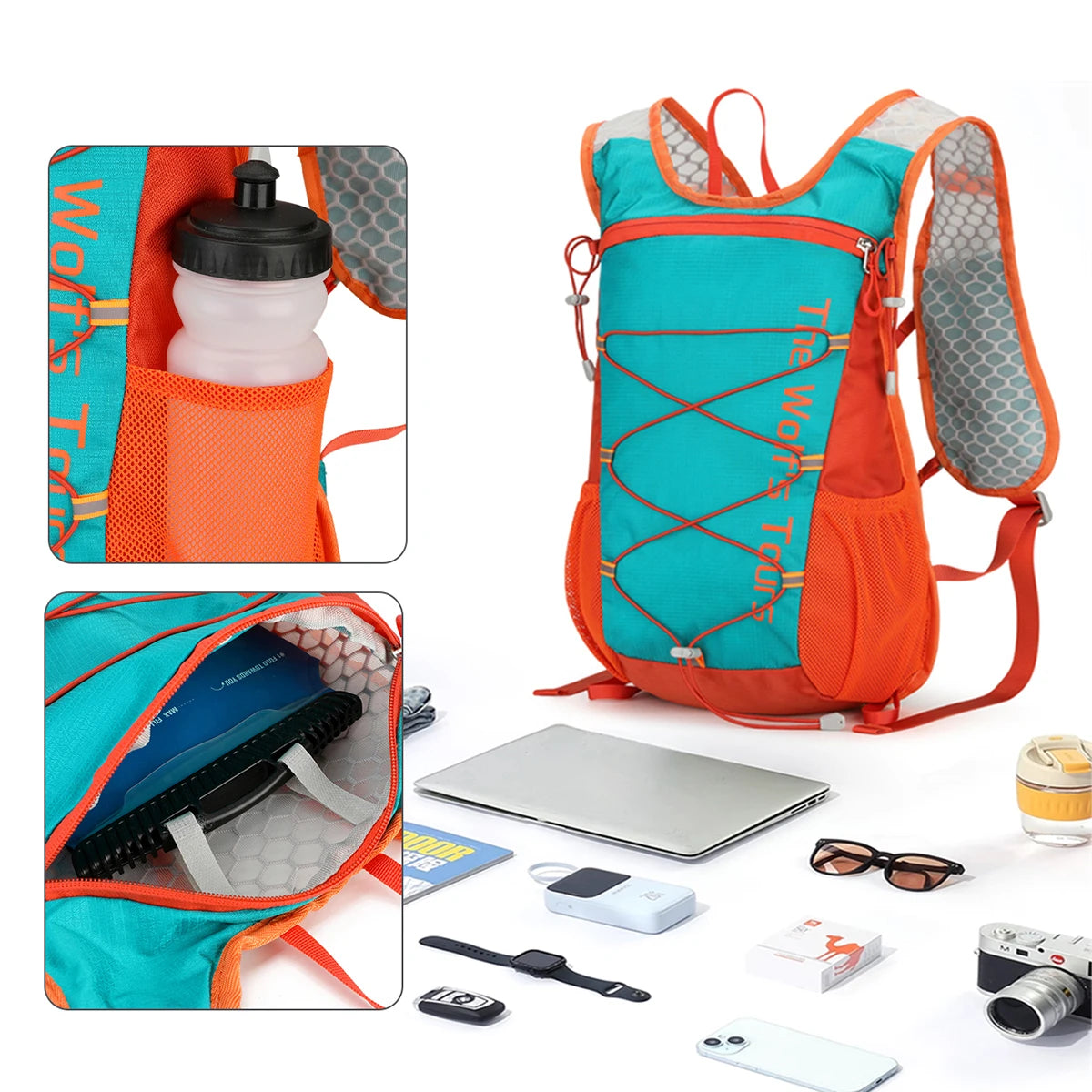Outdoor Hiking Backpack for Women, Lightweight 16L Hiking Backpack for Men, Lightweight Mountain Climbing Sports Cross-Country Club Running Backpack
