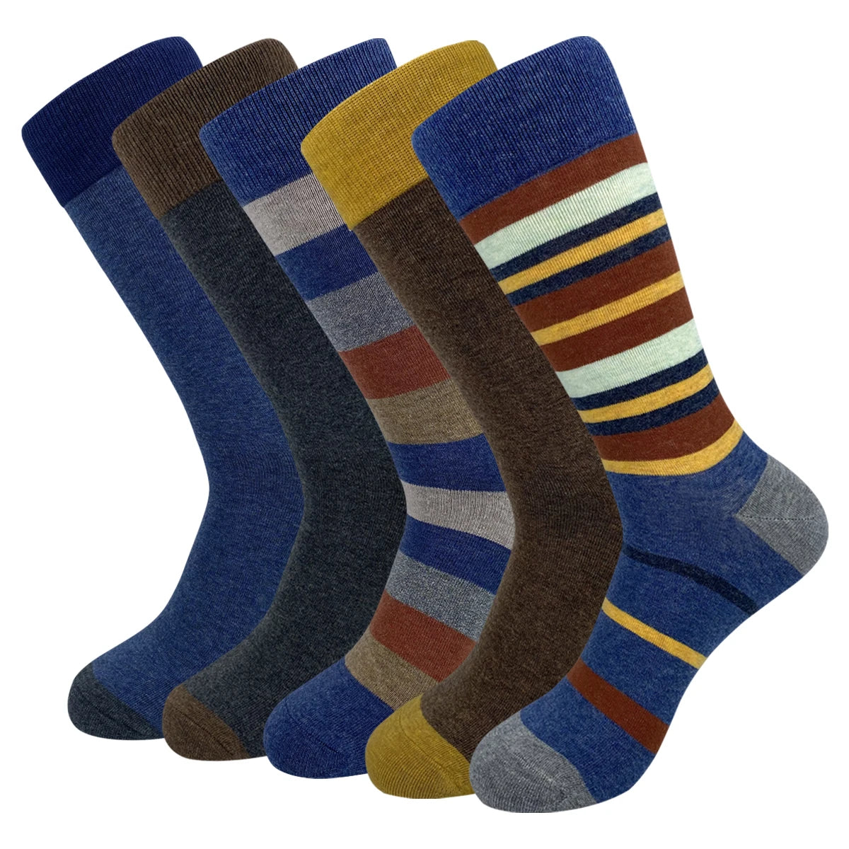 Men's Dress Socks | Breathable Cotton Crew Socks for All Occasions