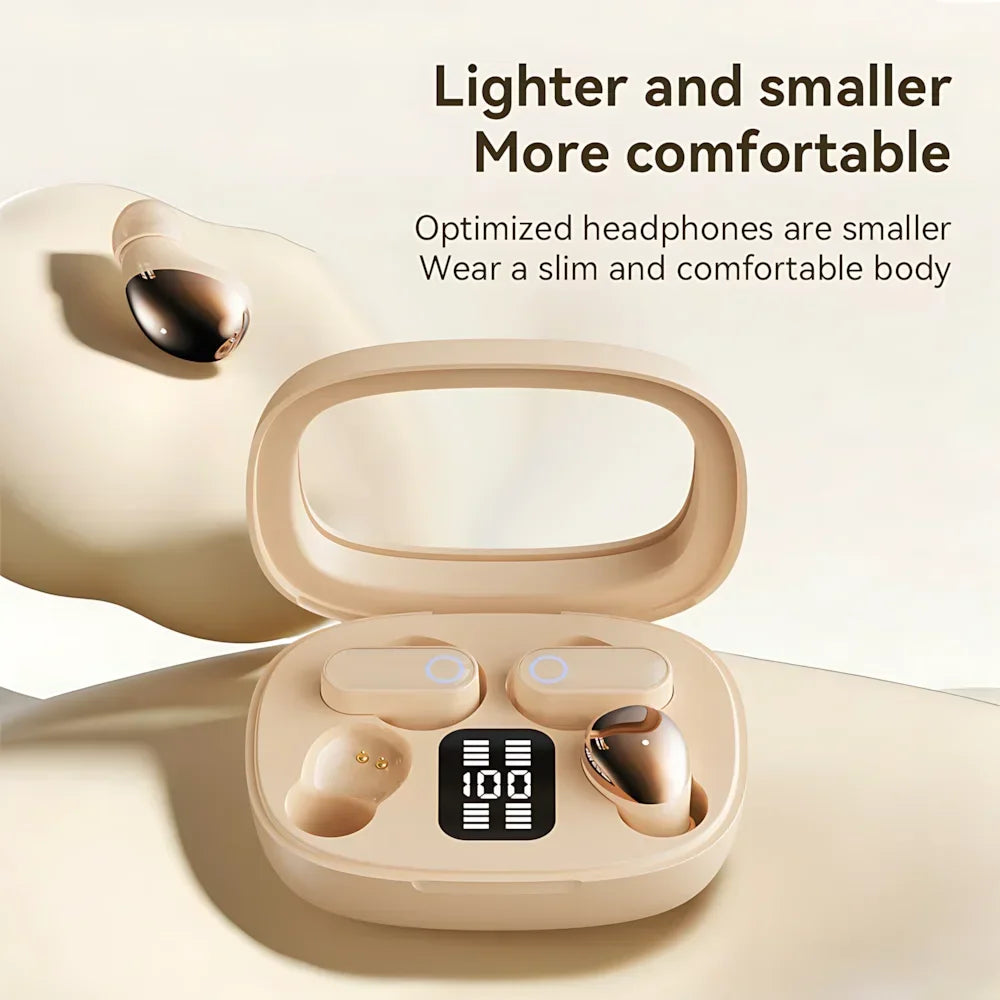 Fashion Plated In-ear Wireless Dual-Earphone Sports Earplugs Long Battery Life ENC Noise Reduction HD Call Couple Creative Gift