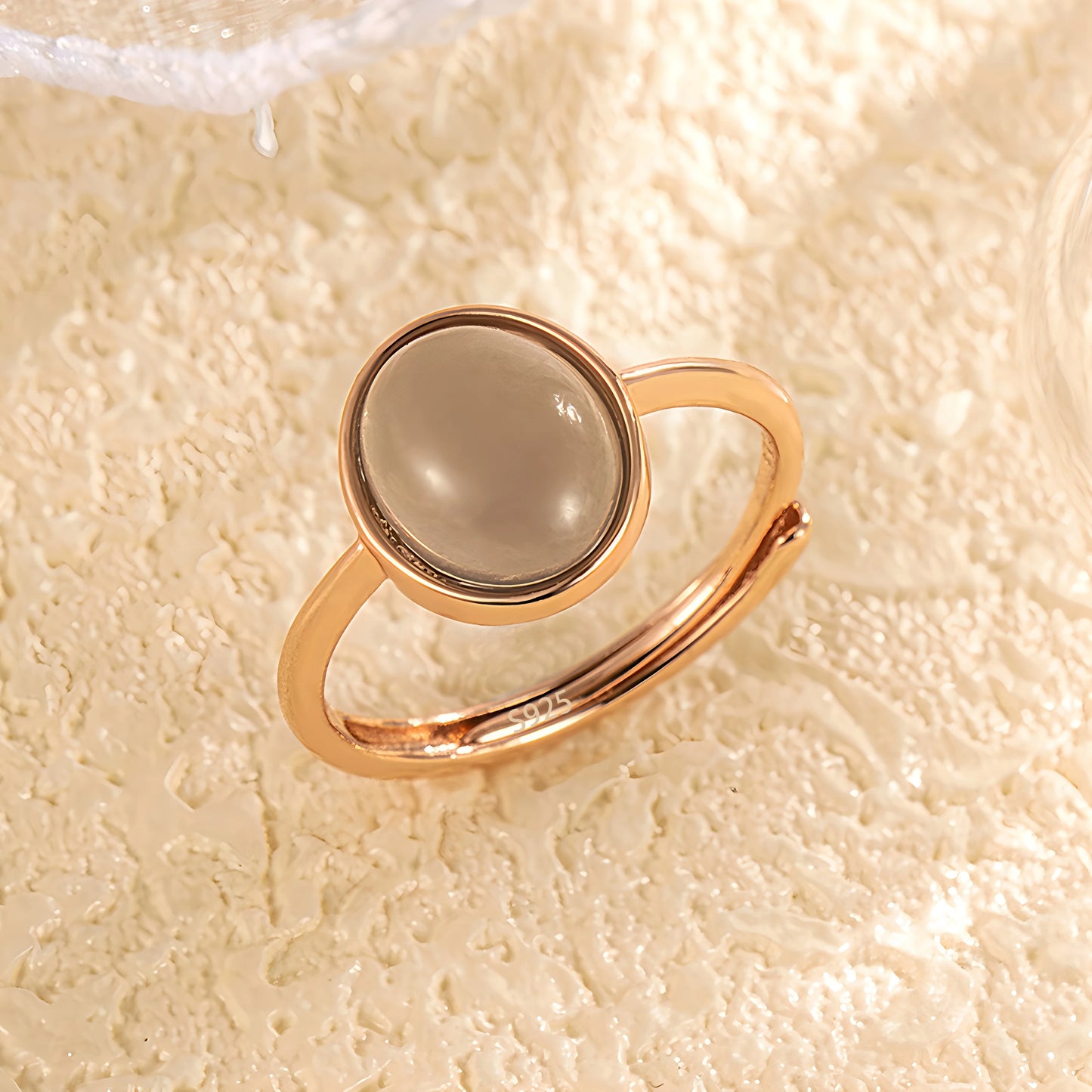 Adjustable Geometric Jade Ring for Women | Vintage Jewelry Gift