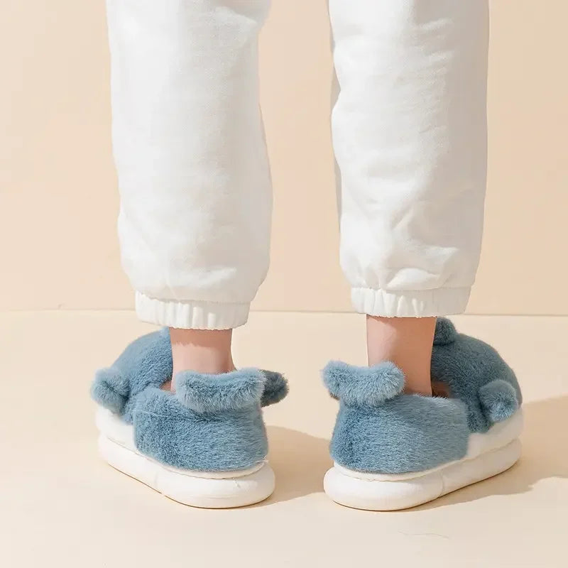Cozy Shark Pattern Home Slippers for Men & Women | Warm Comfort