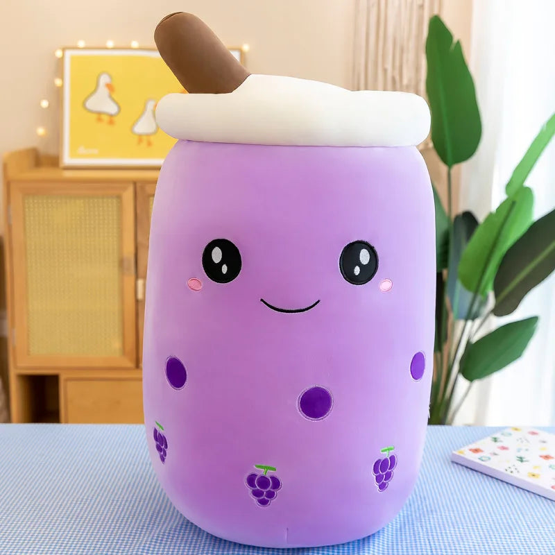 Large Milk Tea Plush Pillow | Adorable Stuffed Boba Toy for Kids