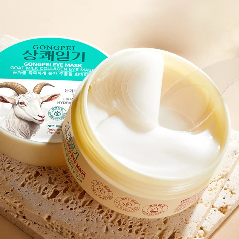 60pcs Goat Milk Collagen Eye Mask | Anti-Aging Moisturizing Patches
