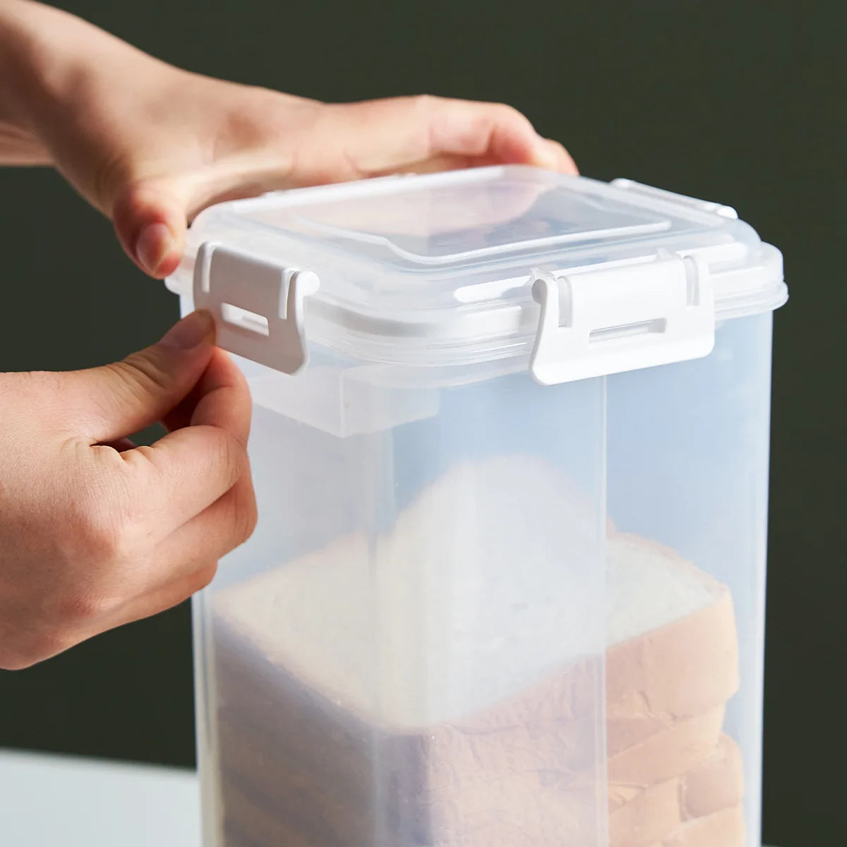 Airtight Bread Loaf Container | Clear Bread Box for Freshness