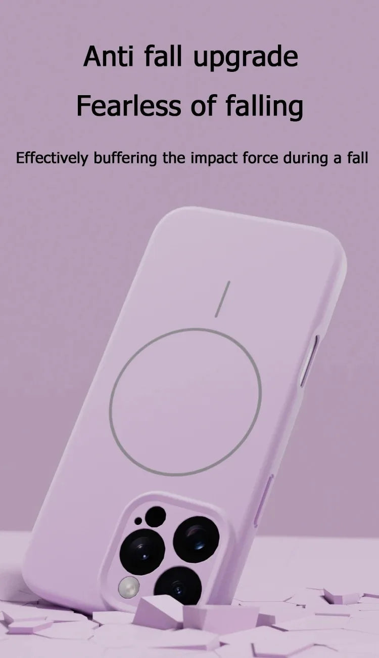 Magnetic Luxury Wireless Charger Case for iPhone | Soft Silicone