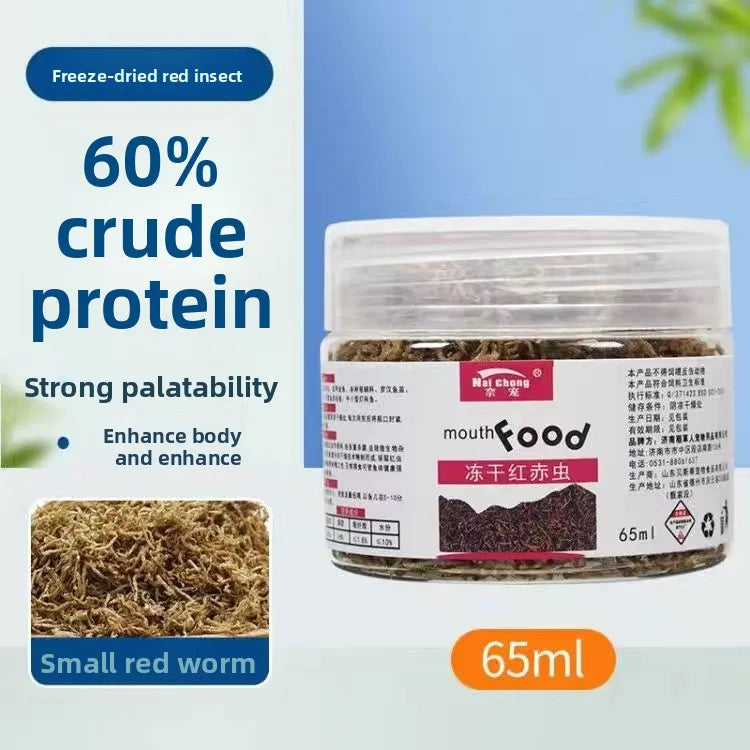Freeze-Dried Blood Worms for Tropical Fish & Axolotls