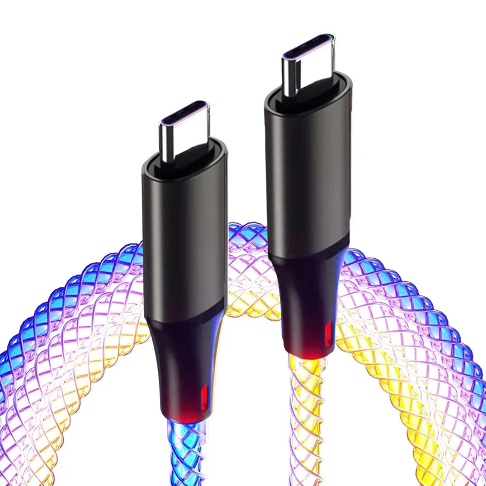 RGB Glowing Super Fast Charging Data Cable USB A to Type C