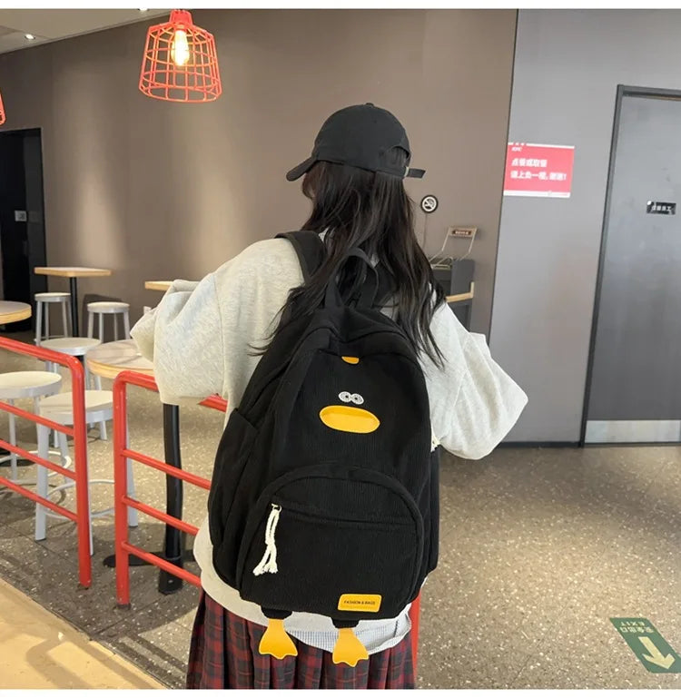 Cute Cartoon Duck Backpack | Stylish Travel Bag for Students