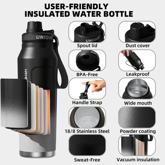 1L Insulated Stainless Steel Water Bottle | Vacuum Flask for Outdoors