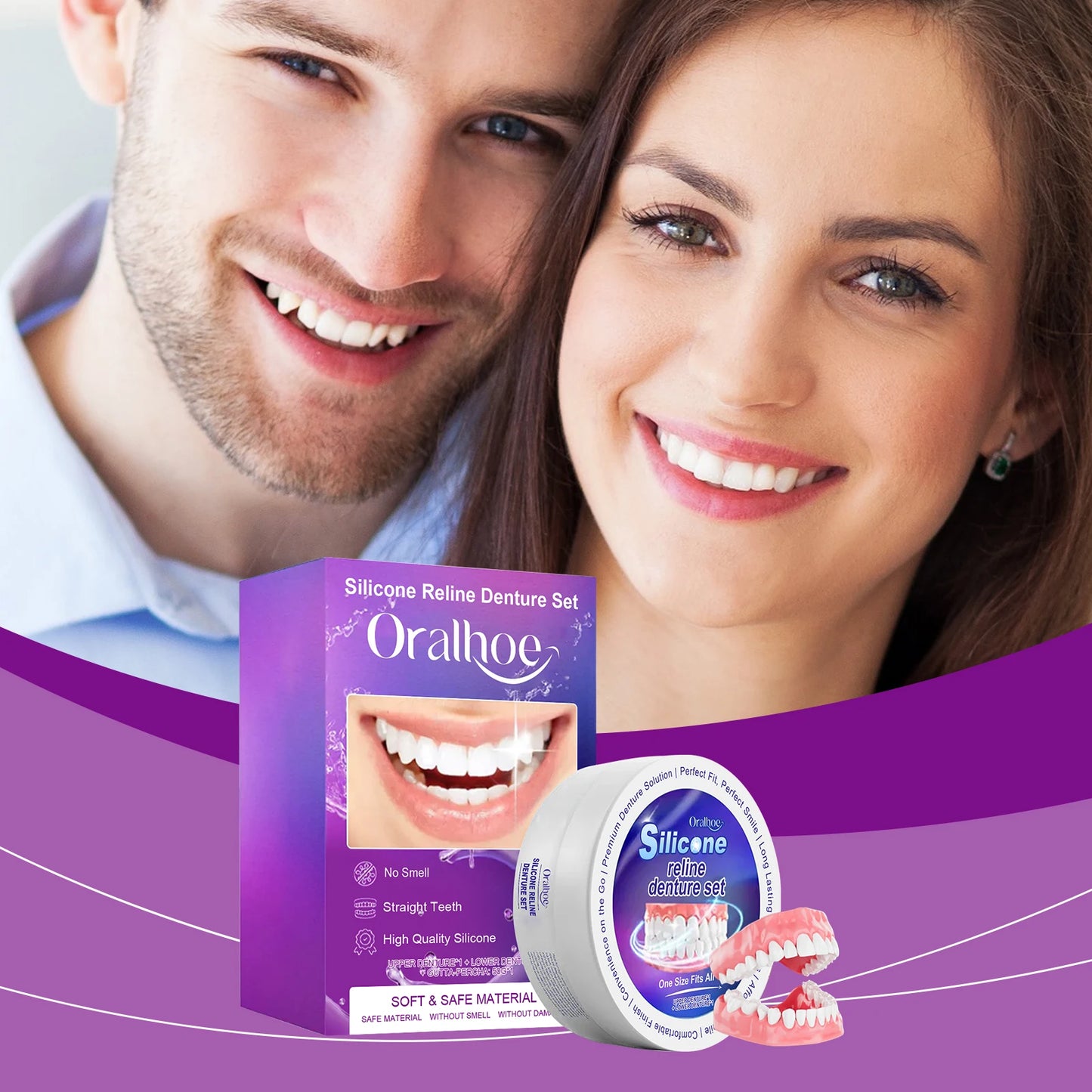Silicone Denture Set for Temporary Orthodontic Care | Comfort & Hygiene