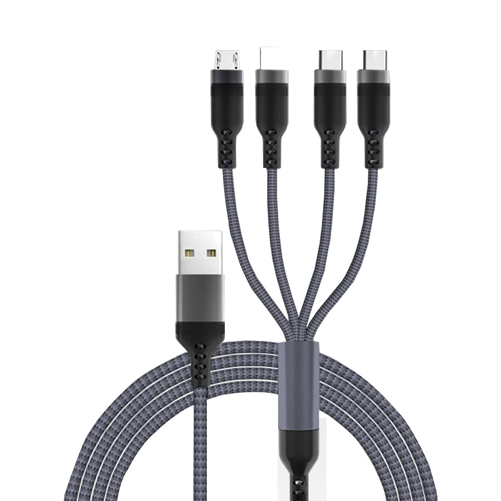 4 in 1 Multi Charger Cable | Fast Charging USB Cable for All Devices