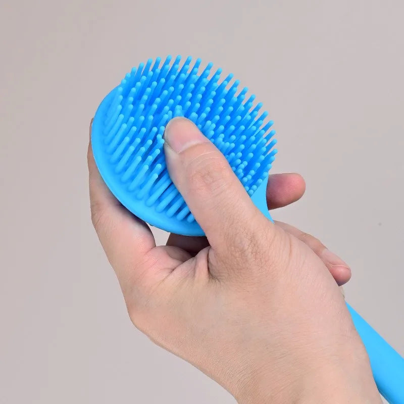 Silicone Shower Brush | Exfoliating Back Bath Brush for Smooth Skin