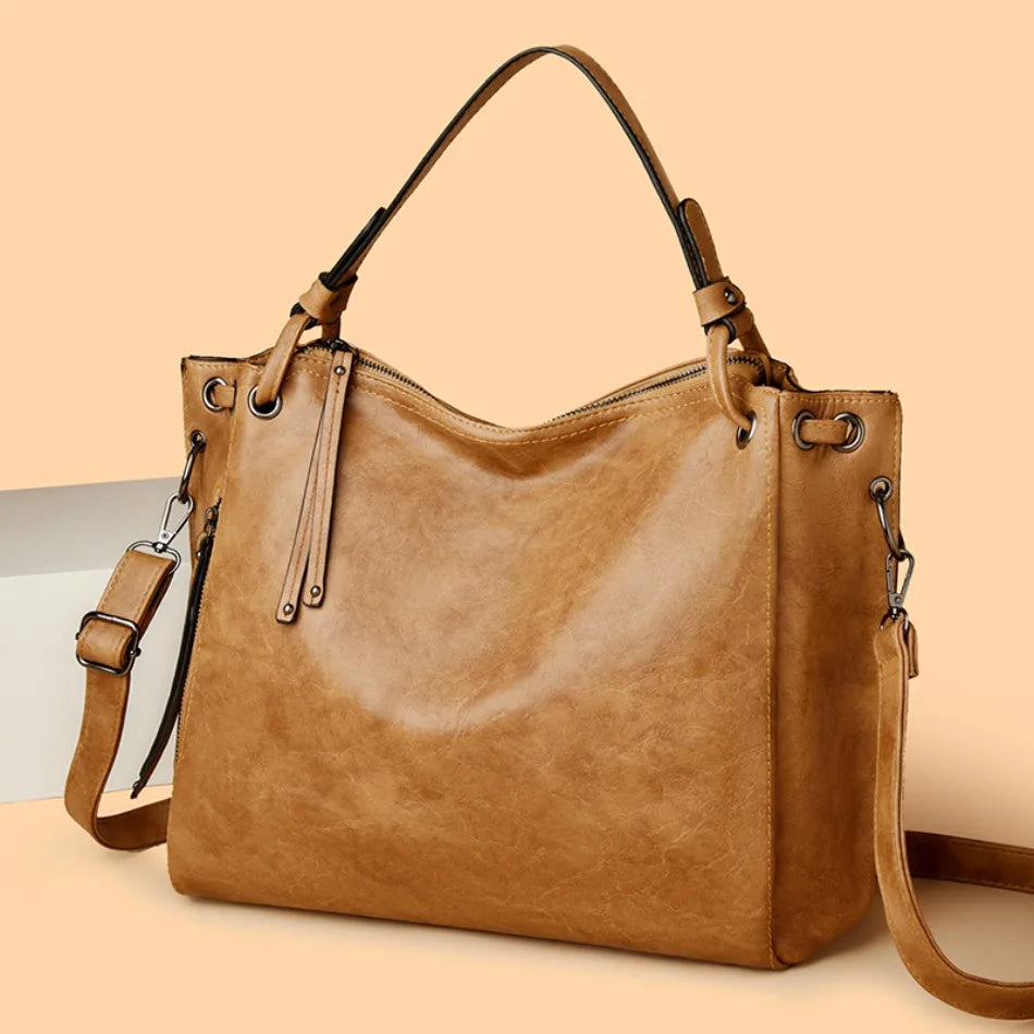 Stylish Large Capacity PU Leather Handbags for Women