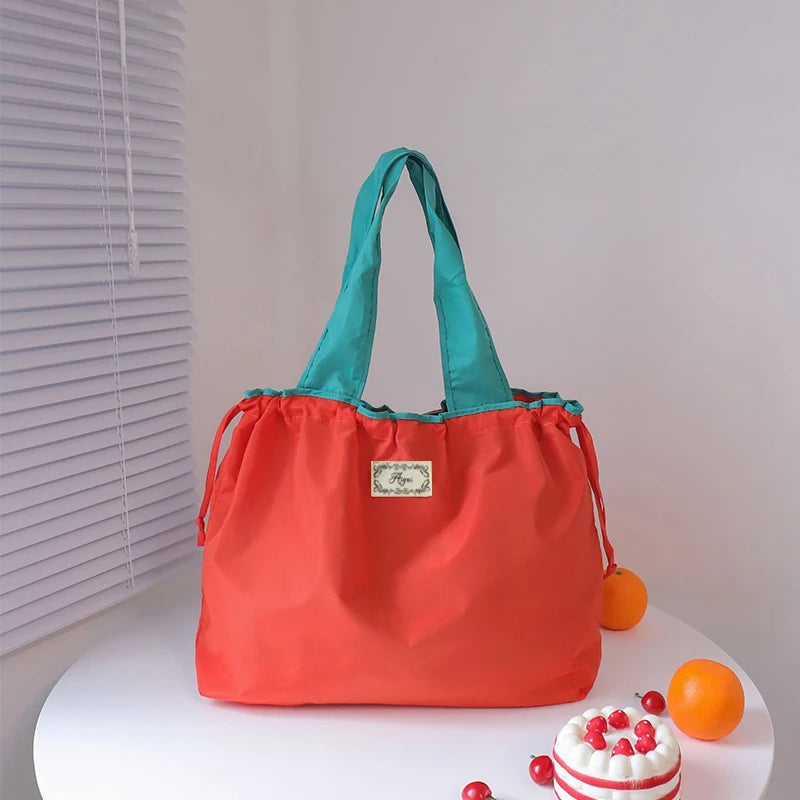 Large Capacity Eco-Friendly Drawstring Shopping Bag | Waterproof Travel Tote