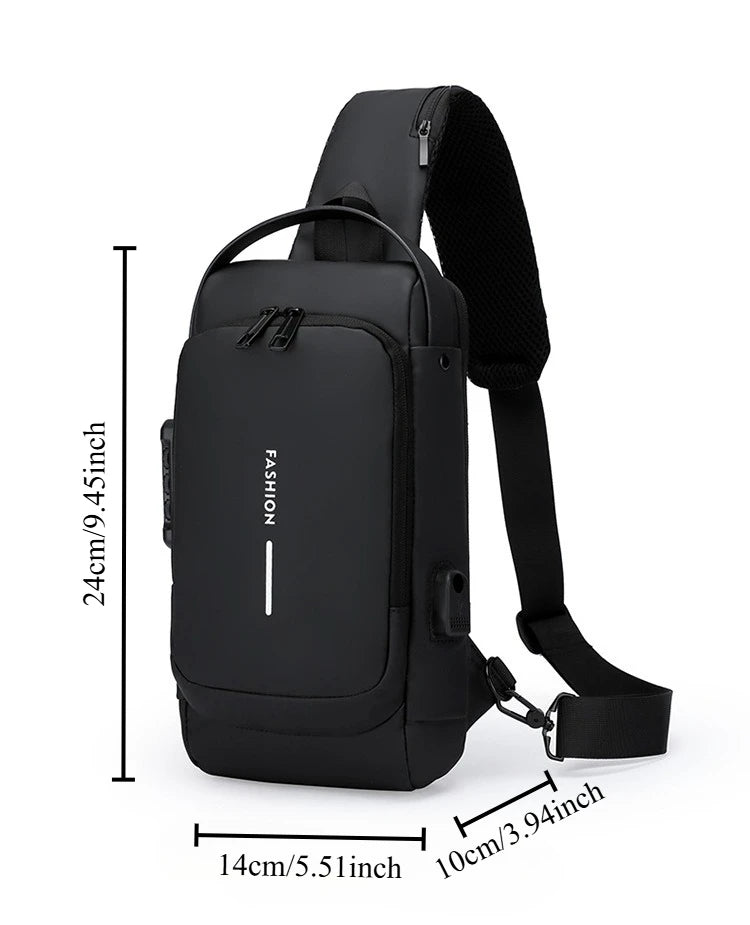 Men's Anti-Theft Chest Bag | Durable & Stylish for Adventures